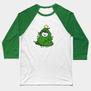 Penguin wearing a Christmas tree costume Baseball T-Shirt
